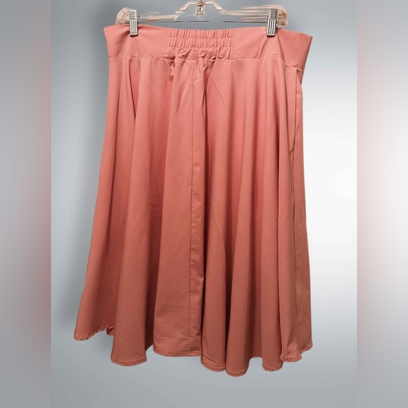 NWT Women’s Vintage Style High Waist Side Zip Flair Shirt Dusty Pink Size XL - Picture 5 of 10